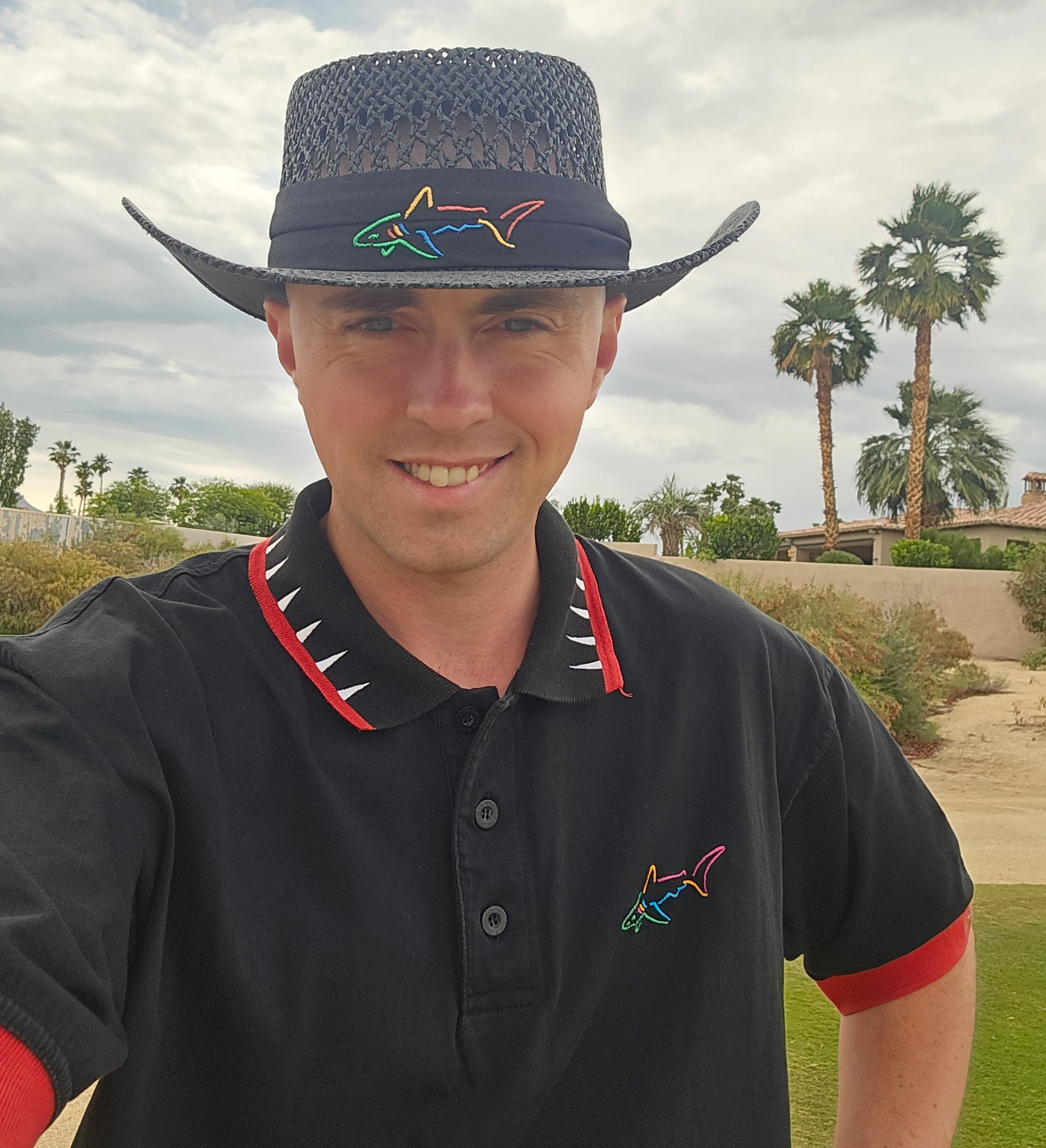 Lars Lewis on the course